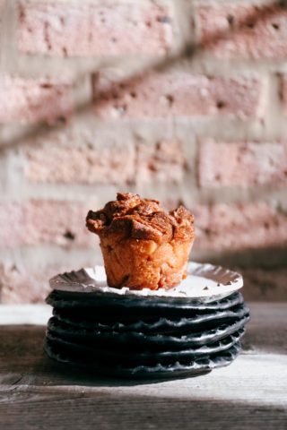 monkey bread on a stack of plates